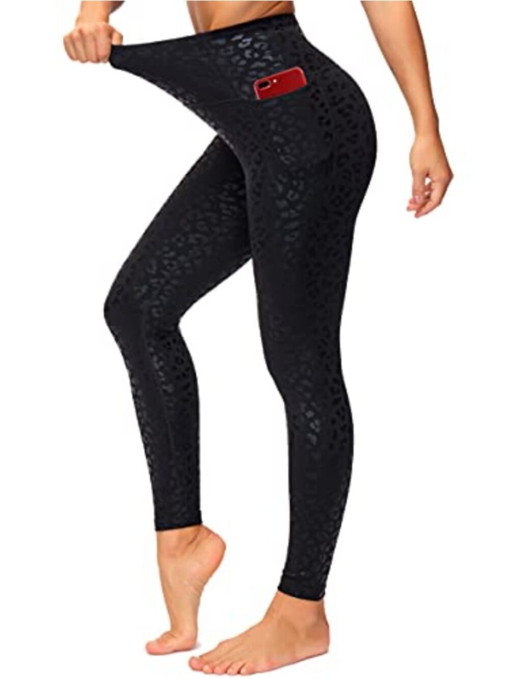 High Waisted Yoga Leggings Tummy Control Workout Pants with Pockets